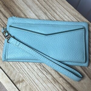 Wristlet Blue/Olive green NWOT